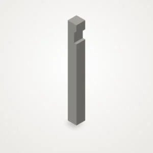 Пикетный столбик ГОСТ 8442-65, 1000×100×100 мм