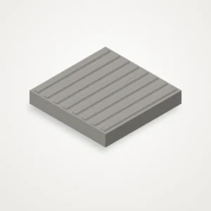 Тактильная плитка (А1) «Продольные рифы» 500x500x80